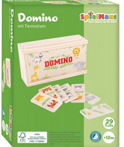 4018501091430 – Spielmaus Jeu de Dominos en Bois 29 pièces – Achat en ligne pas chers – Dispo Simcha FR