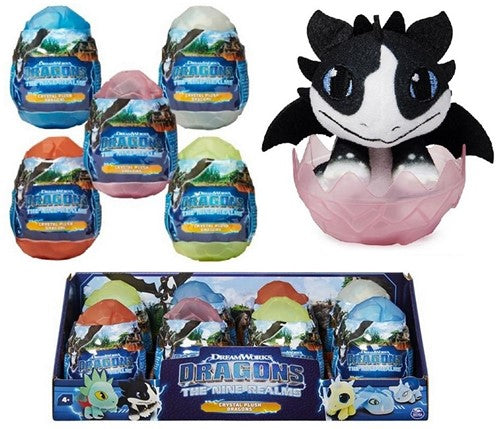 lot de 5 pcs : Spin Master DreamWorks Dragons Crystal Plush Dragons 10cm