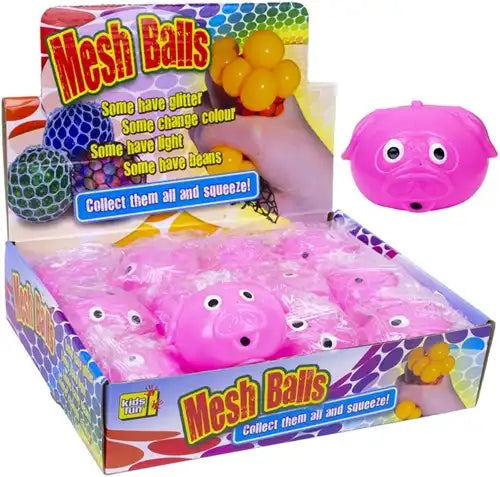 Colis de 12 pièces – 8717154286892 – Vente en gros Splash Ball Cochon 6 cm en display
