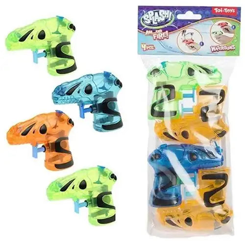 8714627650037 – Lot revendeur de 6 pcs SPLASH Mini Waterpistool 4 stuks in zak 27x12,5cm – Vente en gros
