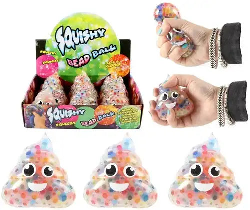 Colis de 12 pièces – 8718546595899 – Vente en gros Squeeze Poo balles anti-stress assorties en display
