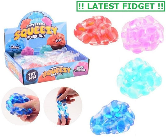 Squeezy Kaka bubble ball 4 assortitis in display