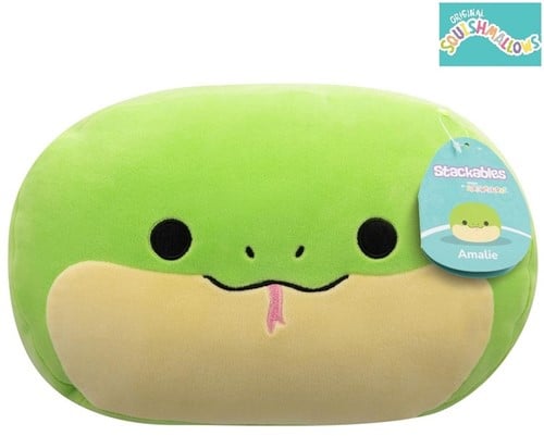 196566451810 – Squishmallows Stackables Amalie le serpent 30 cm – Peluche douce empilable en déstockage – Simcha FR