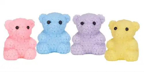 5038104658235 – Lot revendeur 12 pcs Squishy Flower Bear 9,5 cm (4 modèles assortis en présentoir)