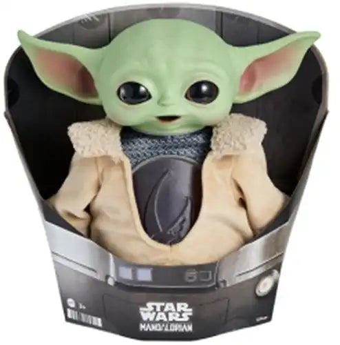 194735158287 – Star Wars Mandalorian Grogu 28 cm (peluche douce à tête plastique) – Grossiste figurines et peluches officielles