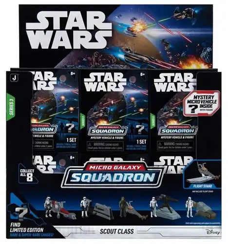 4582578293849 – Colis 12 pièces Star Wars Micro Galaxy Mystery Vehicle & Figure Series 3 6,5 x 8 cm