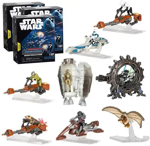 4582578293856 – Colis 12 pièces Star Wars Micro Galaxy Mystery Vehicle & Figure Series 4 6,5 x 8 cm