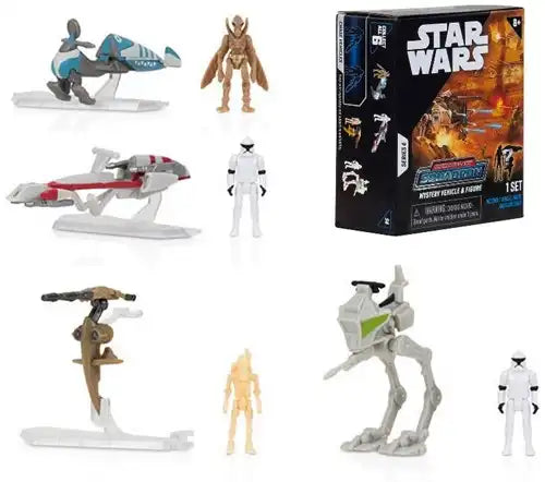 4570191969920 – Colis 12 pièces Star Wars Micro Galaxy Mystery Vehicle & Figure Series 6 6,5 x 8 cm