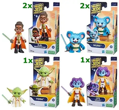 5010996110619 – Colis 6 pcs Star Wars Young Jedi Adventures – Figurines d’action 4 modèles assortis