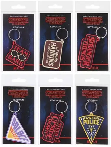 5050293388861 – Stranger Things Porte-clés 2D PVC assortis 7x12,5 cm – Colis de 48 pièces