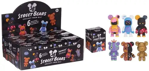 5038104659188 – Colis de 12 pcs Street Bears 8 cm en blindbox (6 modèles assortis, display prêt à exposer)