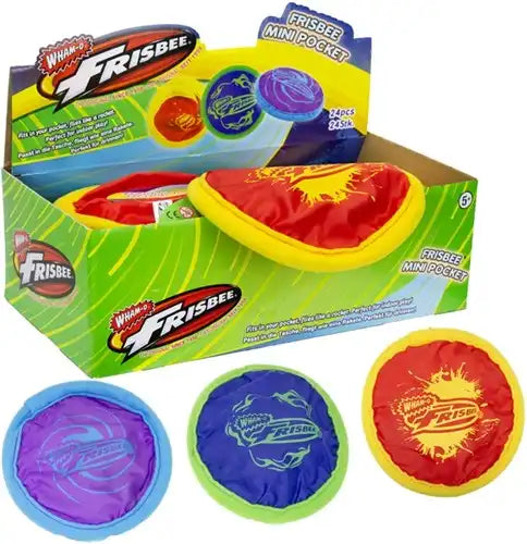 4001078811068 – Sunflex Mini Pocket Frisbee 16cm assortis in display (24) dispo Simcha.fr