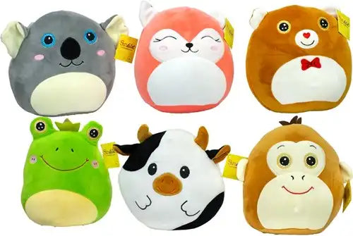 Colis de 12 pièces – 4016833391914 – Vente en gros Sunkid Squeeze peluche animaux assortis 20 cm