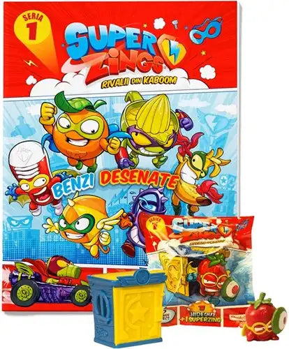 8431618006641 – Lot de 12 pcs Super Zings Series 1 Starter Pack avec Comic Guide, Metal Hideout et 3 figurines – Grossiste SuperZings