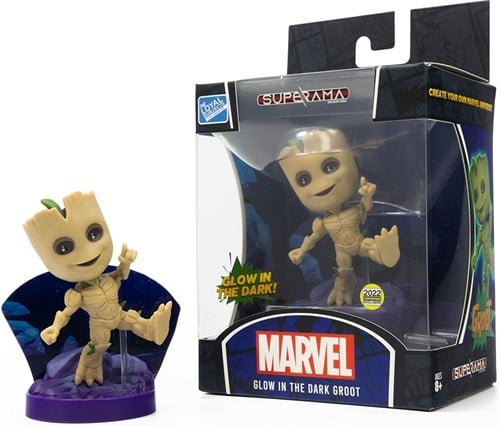 850039772313 Superama Marvel Groot Glow in the Dark – Diorama 12x19cm – Édition SDCC 2022 par The Loyal Subjects