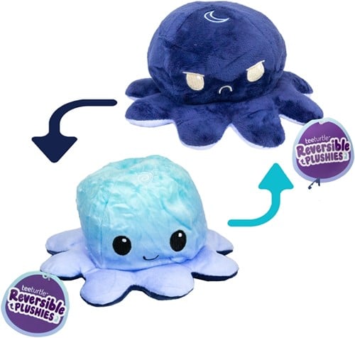 TeeTurtle Reversible Octopus Pluche 15x8cm High Quality Eco (vacuum packed)  2485-TY