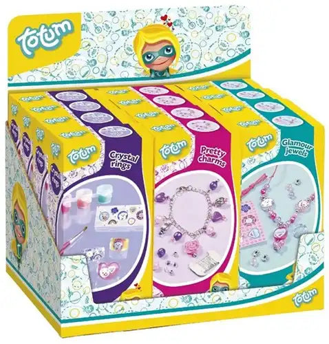 8714274021020 – Lot de 12 pcs Totum Coffret de bricolage 6,5x13 cm 3 assortis en présentoir – Grossiste Totum