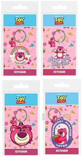 5038104135224 Lot 4x porte-clés Lotso Toy Story PVC 7x12,5cm