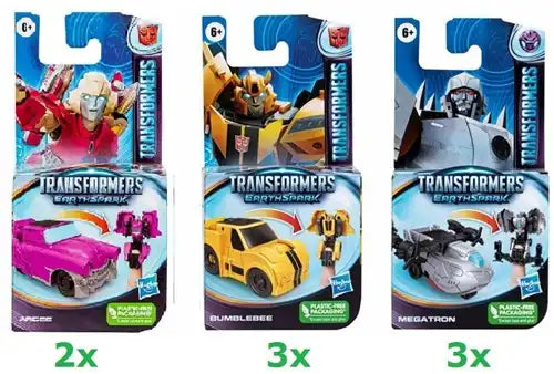 5010994182250 – Transformers Earthspark 3 modèles assortis 7,5 x 15 cm (colis de 8 pcs) dispo Simcha.fr