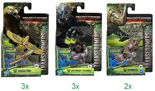 5010993952090 – Transformers MV7 Beast Battle Master 3 assortis 11x17cm (colis de 8 pièces)