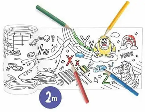 4032722965899 – Colis de 8 pcs : Trendhaus ABC Champions Ensemble de dessin avec rouleau de papier de 2 mètres 14x16,5 cm – Grossiste papeterie créative