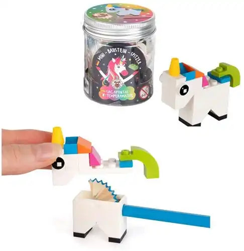 4032722960641 – Colis de 18 pcs : Trendhaus Dreamland Mini Building Blocks Taille-crayons Licorne en présentoir – Grossiste fournitures scolaires
