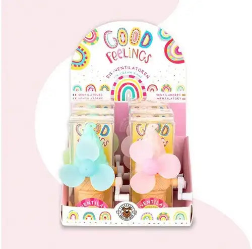 Colis de 6 pièces – 4032722960986 – Vente en gros Trendhaus Good Feelings éventails cornets de glace assortis 2,5 x 11,5 cm