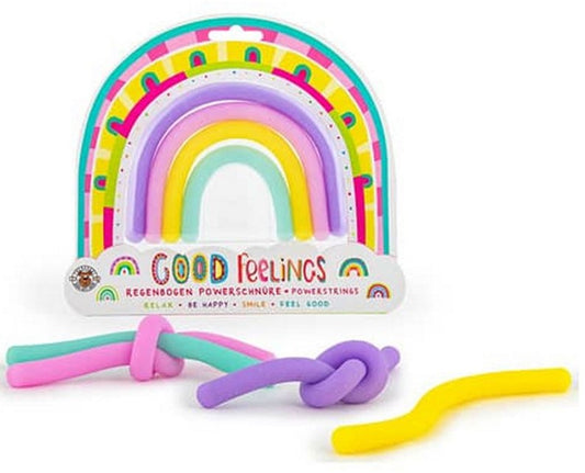 Trendhaus Good Feelings Lot de 4 cordons d'alimentation arc-en-ciel 16,5 x 19 cm (12)