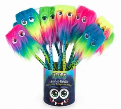 Colis de 16 pièces – 4032722966162 – Vente en gros Trendhaus Herbs Crayon Fluffy 21 cm assortis en présentoir