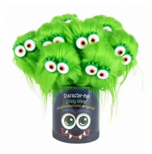 4032722963802 – Colis de 12 pcs : Trendhaus Herbs Stylo à bille Crazy Green 20 cm en présentoir – Grossiste papeterie