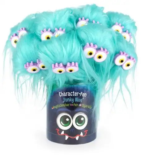 4032722963819 – Colis de 12 pcs : Trendhaus Herbs Stylo à bille Funky Blue 20 cm en présentoir – Grossiste papeterie