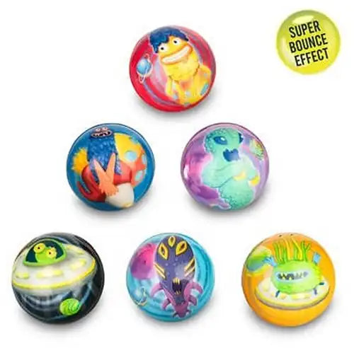 4032722958938 – Trendhaus SPACE ADVENTURE Monstergang High Bouncing Space-Ball 6cm 6 assortis en présentoir (18) dispo Simcha.fr