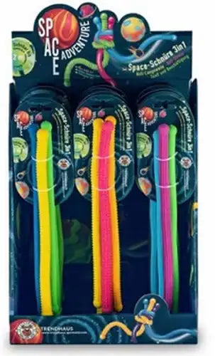 4032722958709 – Colis de 12 pcs : Trendhaus Space Adventure Space Cord 27 cm 3-Pack assortis en présentoir – Grossiste jouets