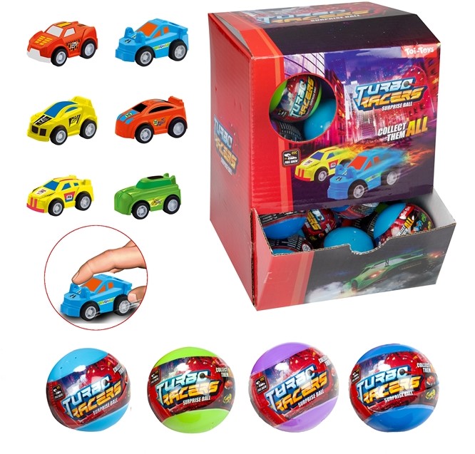TURBO RACERS Surprise Egg 5cm Auto Pull Back dans Blindbag en présentoir (36)