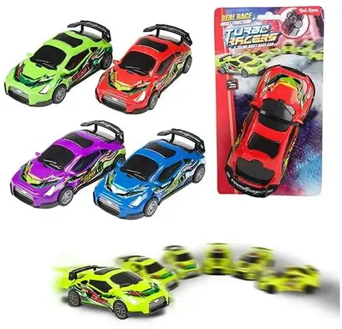 8714627019636 – Turbo Racers Voitures de course Drift à friction – Colis de 12 pièces (4 modèles assortis)