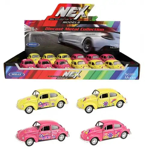 8714627216073 – WELLY Volkswagen Kever Flower Power – Modèle métal 12 cm (colis de 12)