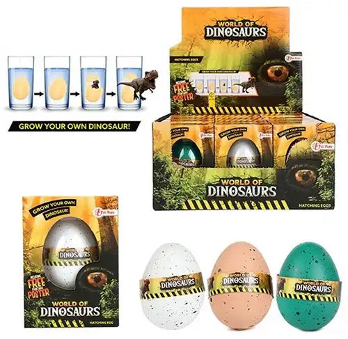 8714627351149 – WORLD OF DINOSAURS Œuf magique à faire éclore (colis de 12 pièces – 7,5 x 10,5 cm)