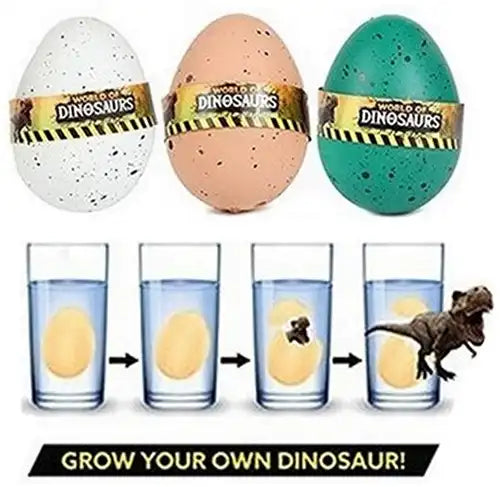 64319001241000000200 – Colis de 12 pcs World of Dinosaurs Œuf de Croissance 6 modèles assortis 7,5x10,5 cm – Vente en gros jouets dinosaures – Grossiste œufs à faire éclore