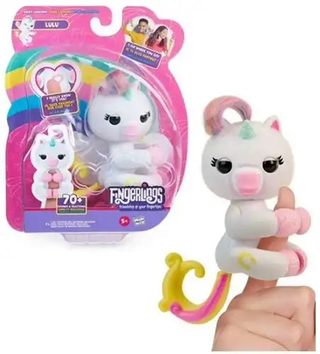771171131120 – Lot revendeur de 1 WowWee Fingerlings Licorne Lulu interactive avec lumière et son (70+) 16x20 cm – Jouet officiel grossiste