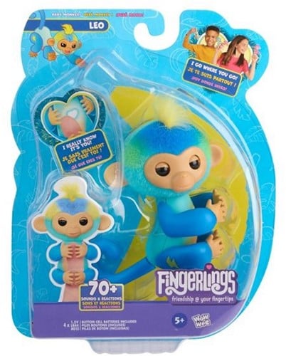 WowWee Fingerlings Interactive singe Leo avec lumière et son (70+) 16x20cm