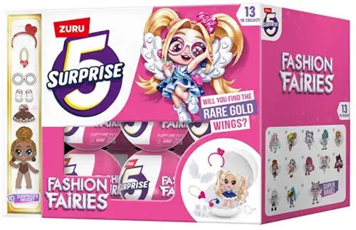 4894680033672 – Colis de 25 pcs : Zuru 5 Surprise Fashion Fairies Boule surprise 10cm Mini Pop + accessoires assortis en présentoir