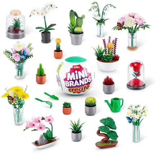 4894680033108 – Colis de 25 pcs : Zuru Mini Brands Create Garden Surprise Ball 10 cm Mini plantes + accessoires assortis en présentoir – Grossiste jouets surprise
