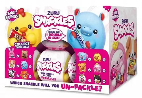 4894680032040 – Colis de 12 pcs : Zuru Mini Brands Snackles Boule surprise 12 cm avec peluche et accessoires assortis – Grossiste jouets et peluches