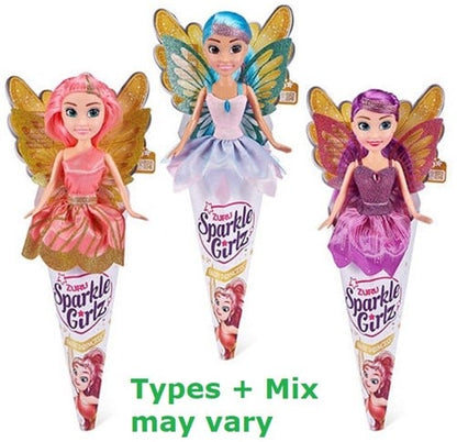 4894680003262 – Lot 3 Poupées Fées Zuru Sparkle Girlz 33 cm – Princesses Ailées Assorties – Coffret Cadeau Féérique
