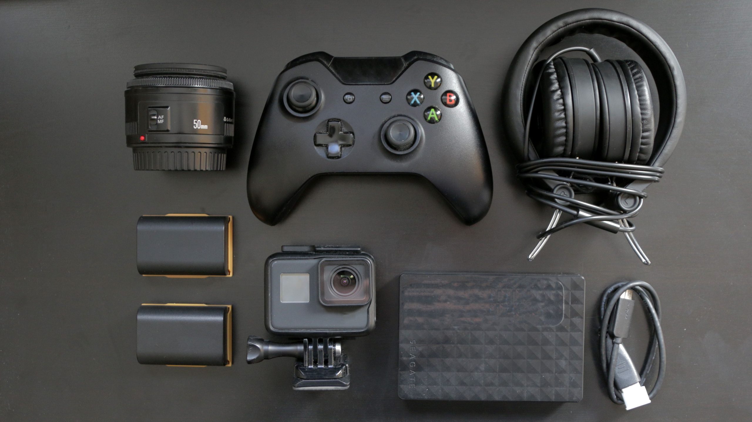 Vue du dessus gadgets gaming et tech